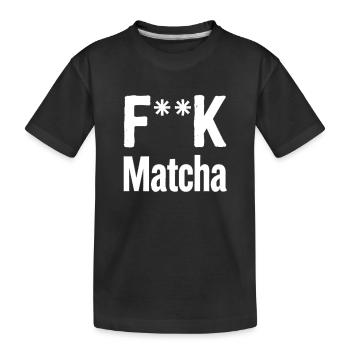 Matcha Rebellion T-shirt - Kinder Premium Bio T-Shirt - Schwarz - Vorne