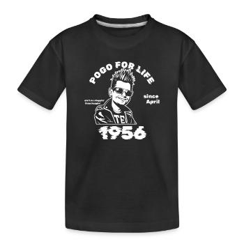 70. Birthday Pogo for life since 04/1956 - Kids' Premium Organic T-Shirt - black - Front