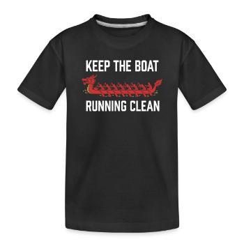 Équipe de pagayeurs du Dragon Boat Club Cadeau de bateaux Dragon - T-shirt bio Premium Enfant - noir - Devant