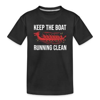 Équipe de pagayeurs du Dragon Boat Club Cadeau de bateaux Dragon - T-shirt bio Premium Enfant - noir - Devant