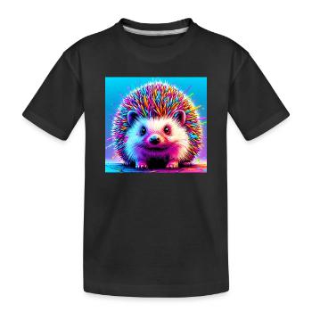 Igel - Kinder Premium Bio T-Shirt - Schwarz - Vorne