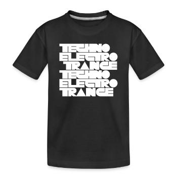 Musique techno électro trance - T-shirt bio Premium Enfant - noir - Devant