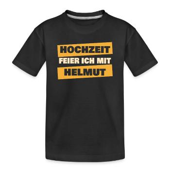 Heiraten Helmut - Kinder Premium Bio T-Shirt - Schwarz - Vorne