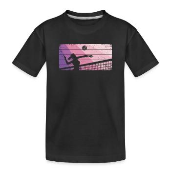 Joueuse de volley-ball de beach-volley féminin - T-shirt bio Premium Enfant - noir - Devant
