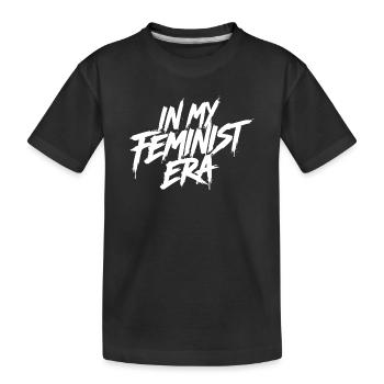À mon époque féministe, blanc - T-shirt bio Premium Enfant - noir - Devant