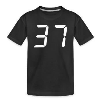 digitale_zahl_37- - Kids' Premium Organic T-Shirt - black - Front