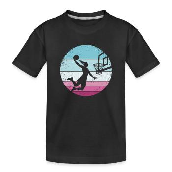 Basketball Girls Basketball Women - Kids' Premium Organic T-Shirt - black - Front