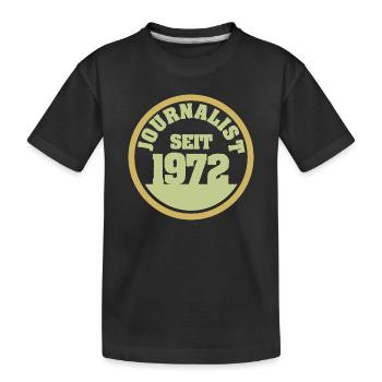 1972 - Kinder Premium Bio T-Shirt - Schwarz - Vorne