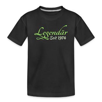 Legendaer 1974 - Kinder Premium Bio T-Shirt - Schwarz - Vorne