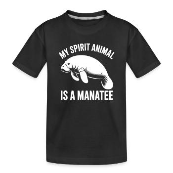 Manatee Spirit Tier - T-shirt bio Premium Enfant - noir - Devant