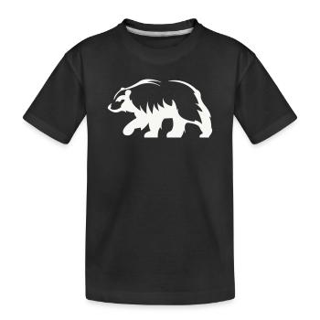Bär Silhouette - Kinder Premium Bio T-Shirt - Schwarz - Vorne