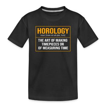 Mouvement de montre - T-shirt bio Premium Enfant - noir - Devant