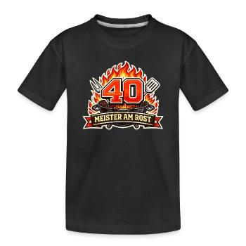 40 Meister am Rost - Kinder Premium Bio T-Shirt - Schwarz - Vorne