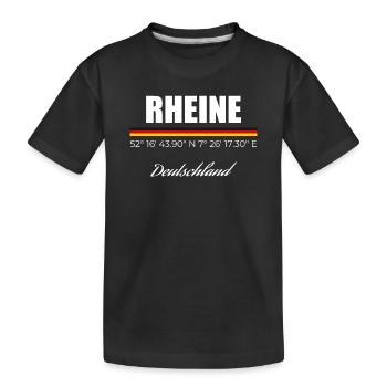 Rheine - Kinder Premium Bio T-Shirt - Schwarz - Vorne