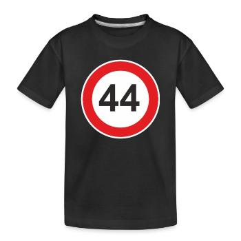 44 forty-four birthday speed limit - Kids' Premium Organic T-Shirt - black - Front