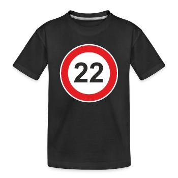 22nd twenty-second birthday - Kids' Premium Organic T-Shirt - black - Front