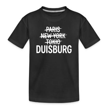 Duisburg, Ruhrpott, Sac de la Ville de la région de la Ruhr, Cap - T-shirt bio Premium Enfant - noir - Devant
