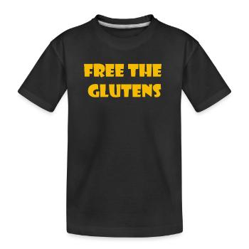 Libérez les glutens - T-shirt bio Premium Enfant - noir - Devant