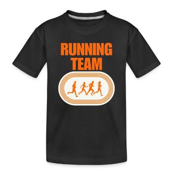 Running Team - Kids' Premium Organic T-Shirt - black - Front
