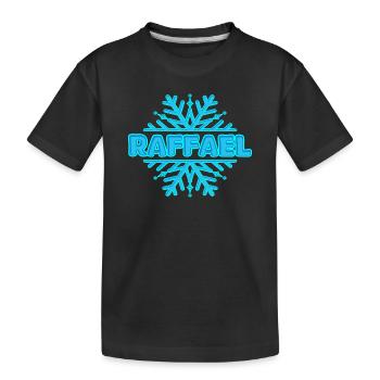 Vorname Raffael - Kinder Premium Bio T-Shirt - Schwarz - Vorne