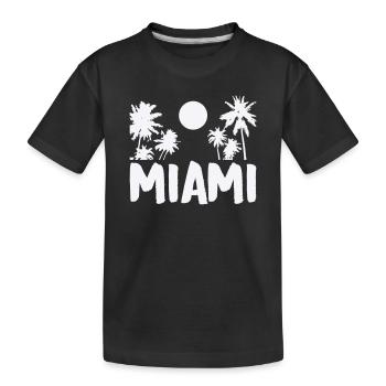 Miami - Kids' Premium Organic T-Shirt - black - Front