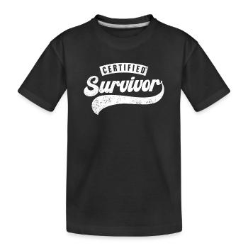 Survivant certifié - T-shirt bio Premium Enfant - noir - Devant