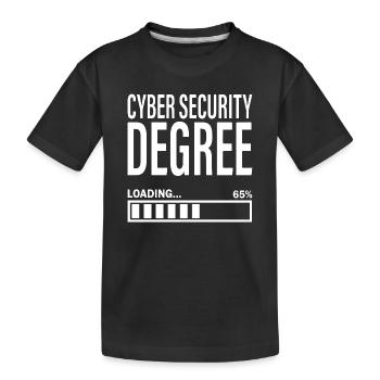 Étudiant en cybersécurité Ingénieur en cybersécurité - T-shirt bio Premium Enfant - noir - Devant