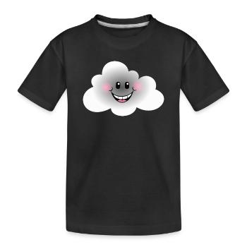 Happy Cloud - Kids' Premium Organic T-Shirt - black - Front