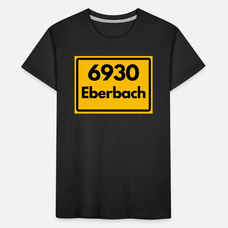 ALTE POSTLEITZAHL PLZ RETRO 6930 EBERBACH HEIMAT Kinder Premium Bio T-Shirt