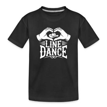 LineDance Hearthand Cowboy - T-shirt bio Premium Enfant - noir - Devant
