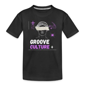 Groove-Kultur, hardgroove, Trance-Techno-Kunst, - Kinder Premium Bio T-Shirt - Schwarz - Vorne