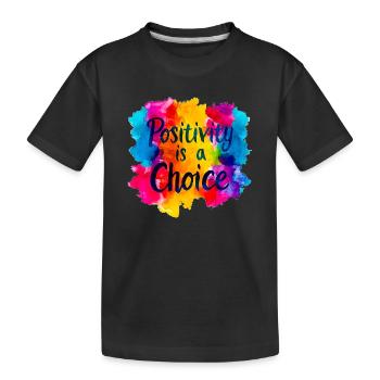 La positivité est un choix - T-shirt bio Premium Enfant - noir - Devant