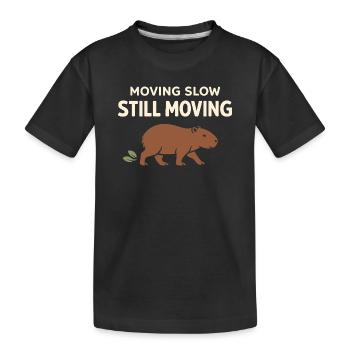 Cute Capybara Stress Reliever, No Stress, - Kids' Premium Organic T-Shirt - black - Front