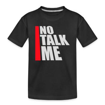 Pas de discours introverti antisocial drôle - T-shirt bio Premium Enfant - noir - Devant