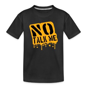 Pas de discours introverti antisocial drôle - T-shirt bio Premium Enfant - noir - Devant