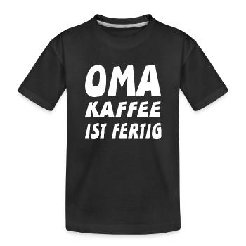 Oma - Kinder Premium Bio T-Shirt - Schwarz - Vorne