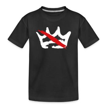 Kein König - Kinder Premium Bio T-Shirt - Schwarz - Vorne