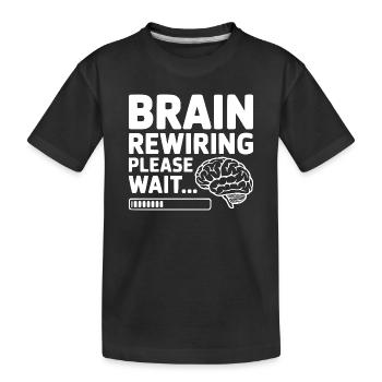 Reprogrammation du cerveau, veuillez patienter... - T-shirt bio Premium Enfant - noir - Devant