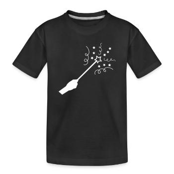 Baguette magique stellaire - T-shirt bio Premium Enfant - noir - Devant