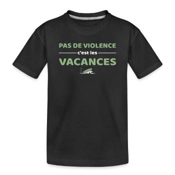 Pas de violence, c'est les vacances - Ygor - T-shirt bio Premium Enfant - noir - Devant
