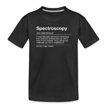 Spektroskopie FTIR UV/VIS Raman Analyse Spektrum - Kinder Premium Bio T-Shirt - Schwarz - Vorne