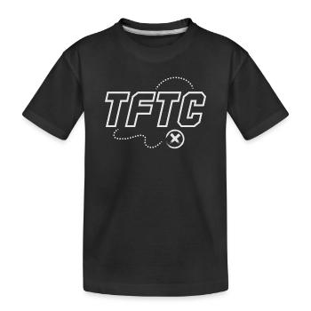 TFTC Geocaching Thanks For The Cache Graphic - Kids' Premium Organic T-Shirt - black - Front