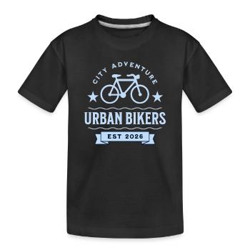 Urban Bikers geschaffen 2026 - Kinder Premium Bio T-Shirt - Schwarz - Vorne