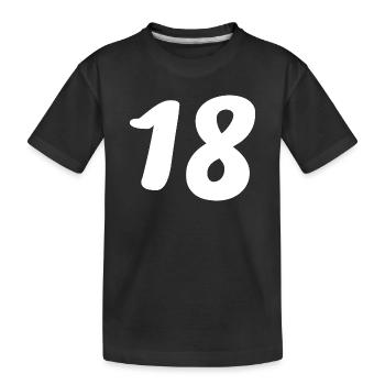 18. 18 ANS. 18e ANNIVERSAIRE. ANNIVERSAIRE 18 ANS. - T-shirt bio Premium Enfant - noir - Devant