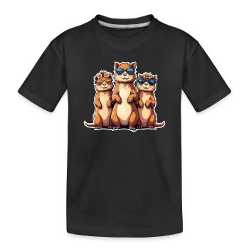 Trio de lunettes de soleil - T-shirt bio Premium Enfant - noir - Devant