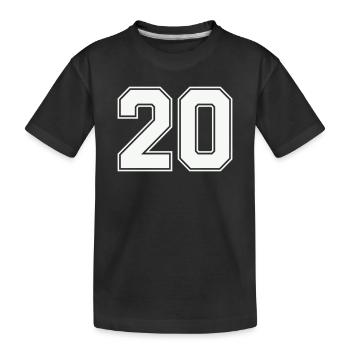 20- - Kinder Premium Bio T-Shirt - Schwarz - Vorne