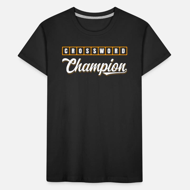 Conception typographique de Champion des mots croisés T-shirt bio Premium Enfant
