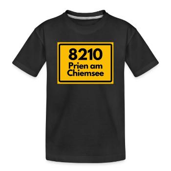 ALTE POSTLEITZAHL RETRO 8210 PRIEN AM CHIEM SEE - Kinder Premium Bio T-Shirt - Schwarz - Vorne