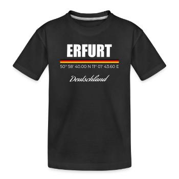 Erfurt - Kinder Premium Bio T-Shirt - Schwarz - Vorne