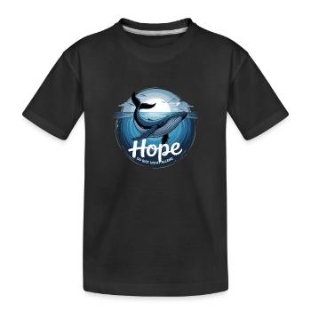 Der Buckelwal Hope/Timmy in der Ostsee - Kinder Premium Bio T-Shirt - Schwarz - Vorne